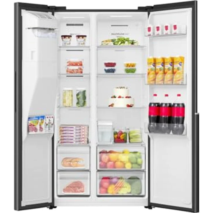 Gorenje NRS917E61BX, Side-by-side Kühl-/Gefrierkombination mit 528 Liter Volumen, NoFrost Plus, Schwarz – Bild 4