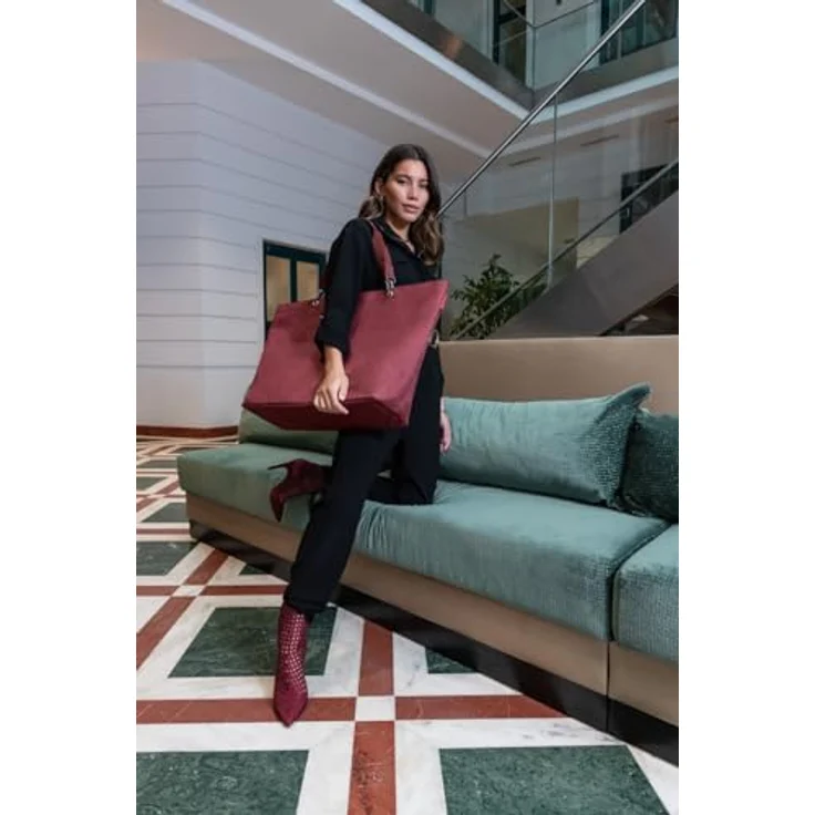 Reisenthel Einkaufstasche shopper XL, großer Einkaufsbeutel mit abnehmbaren Henkeln und Handytasche, braun – Bild 8