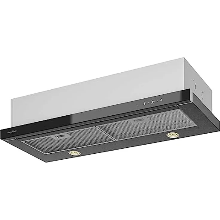 Oranier Schublüfter 5 TC-90, Dunstabzugshaube mit Touch-Control, max. 334 m³/h, Schwarzglas