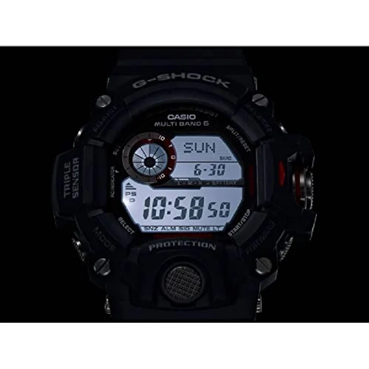 Casio Herren Digital Solarbetrieben mit Resin Armbanduhr GW94001ER, Rund, Kalenderfunktion, schwarz – Bild 5