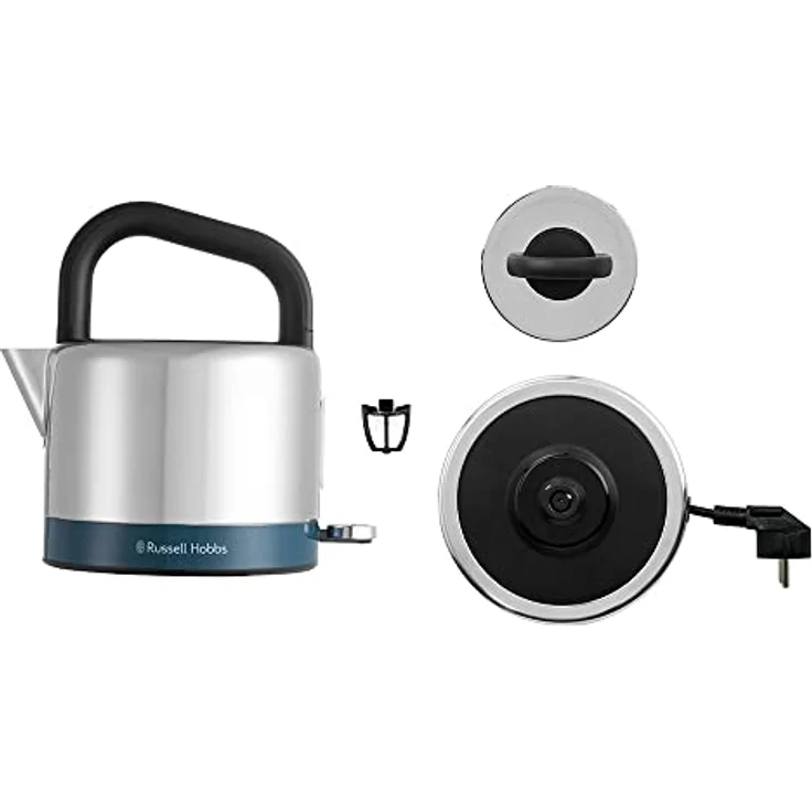 Russell Hobbs 26421-70 Distinctions Blue Wasserkocher, 1350 Watt, 1,5 Liter, Wasserstandsanzeige, Kalkfilter, kabellos, Schnellkochfunktion, blau, silber – Bild 11