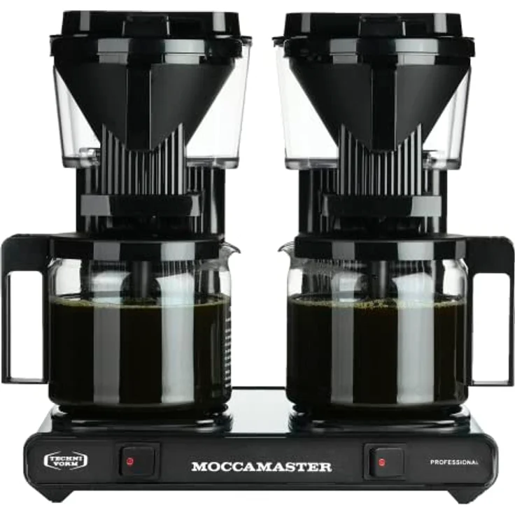 Moccamaster KBG744 Filter Kaffee Maschine Glas, 2 x 1.25 Liter, 59367, Schwarz – Bild 1