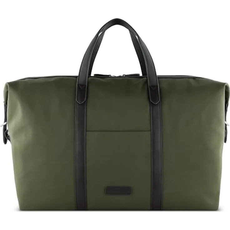 Bugatti Maro Weekender Reisetasche, 48 cm, Grün, 36 l Volumen, vielseitige Trageoptionen, handgefertigt aus strapazierfähigem Polyester