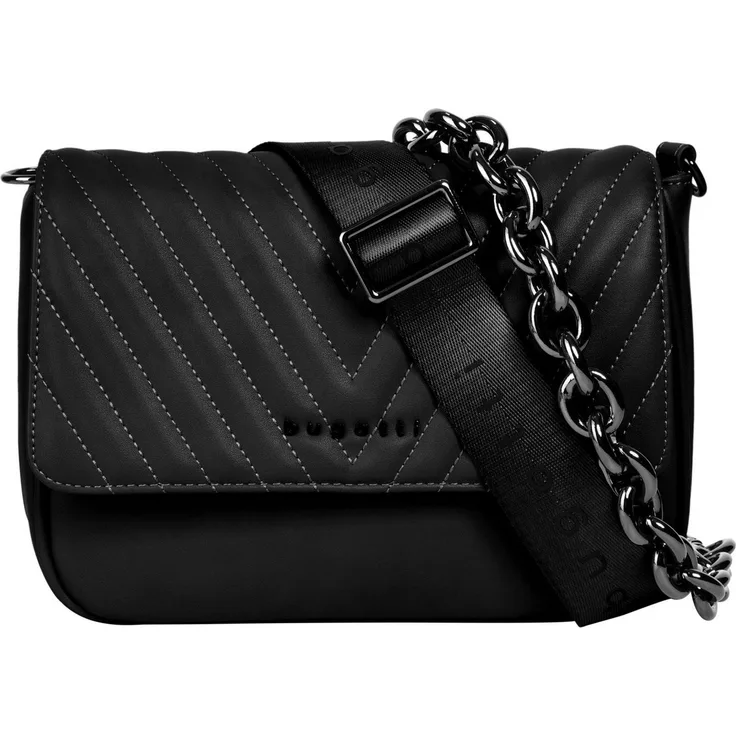 bugatti Umhängetasche SIRA, Crossbody Bag mit verschließbarem Täschchen, grau
