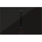 SIEMENS Induktions-Kochfeld iQ500 ED870HQ26E, 80 cm mit Dunstabzug, 4 Kochzonen, Home Connect, schwarz