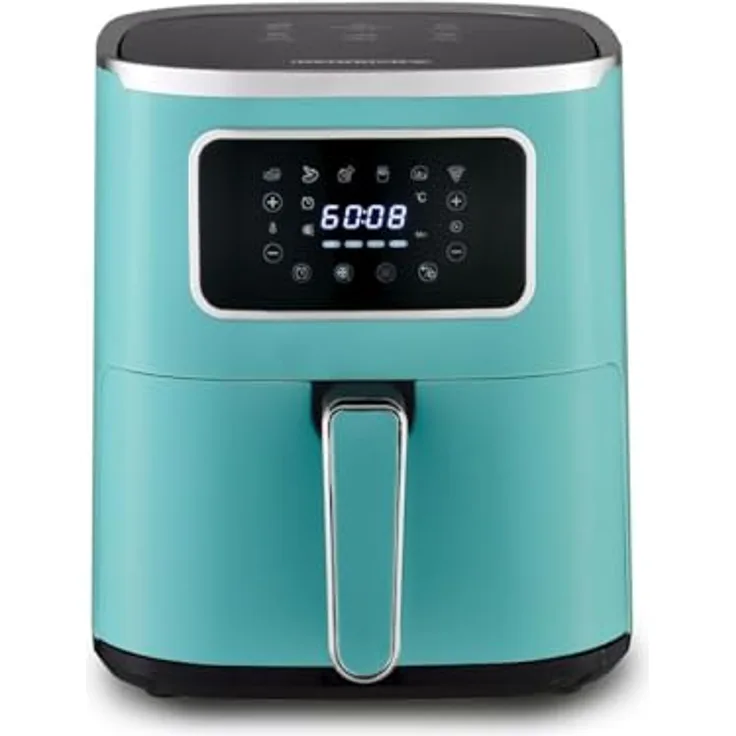 Heinrich's Heißluftfritteuse HFR 8216 ZIELONA Grün 1450 W 5 L, Antihaftbeschichtung, integrierter Timer