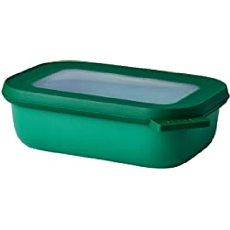 Mepal - Multi Bowl Cirqula Rectangular - Vorratsdose mit Deckel - Geeignet als Luftdichte Aufbewahrungsbox für den Kühlschrank, Mikrowellengeschirr & als Frischhaltedosen - 500 ml - Vivid Green – Bild 1