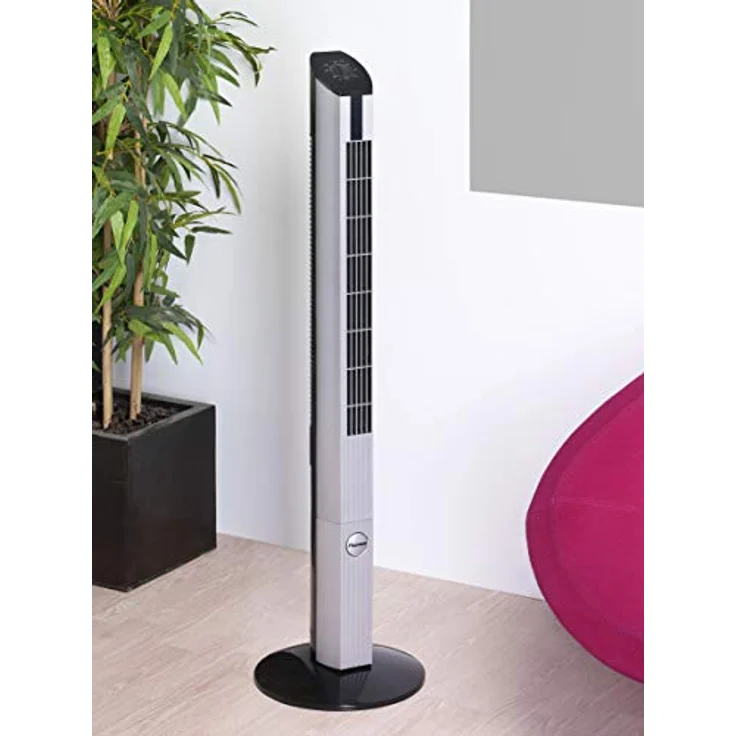 Bestron Design-Turmventilator mit Schwenkfunktion, Höhe: 107 cm, 50 W, Schwarz-Grau – Bild 3