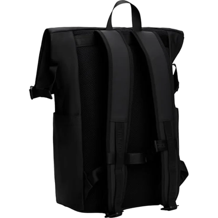 Tommy Hilfiger TH TPU Rolltop Backpack, Unisex Freizeitrucksack in Schwarz mit praktischer Vordertasche und gepolstertem Schultertragegurt – Bild 2