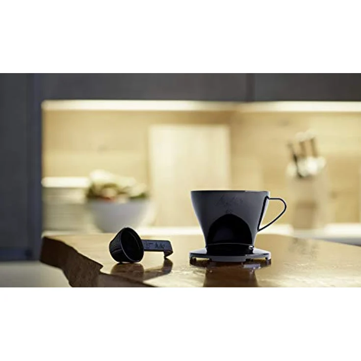 Melitta Kaffee-Set, Kaffeehalter für Filtertüten und Porzellan-Tasse, Kaffeefilter 1x2 Standard, Kunststoff und Porzellan, Schwarz und Rot, 217915 – Bild 3