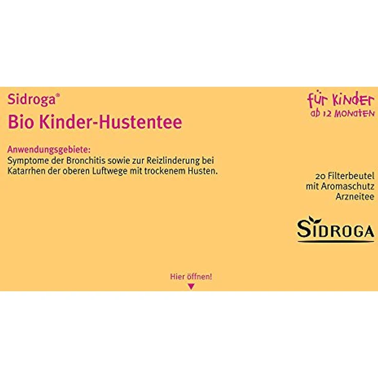 SIDROGA Bio Kinder-Hustentee, pflanzliches Arzneimittel in Filterbeuteln, 30 g für Atemwegserkrankungen – Bild 7