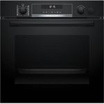 Bosch Serie 6 Einbau-Backofen mit Dampfunterstützung, 60 x 60 cm, Schwarz, HRG578CB7 mit Pyrolyse-Selbstreinigung