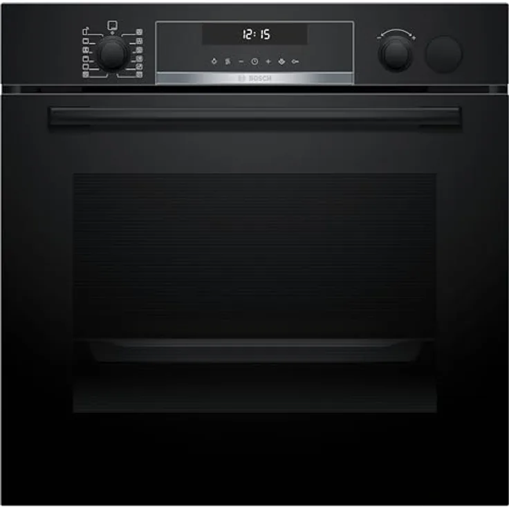 Bosch Serie 6 Einbau-Backofen mit Dampfunterstützung, 60 x 60 cm, Schwarz, HRG578CB7 mit Pyrolyse-Selbstreinigung