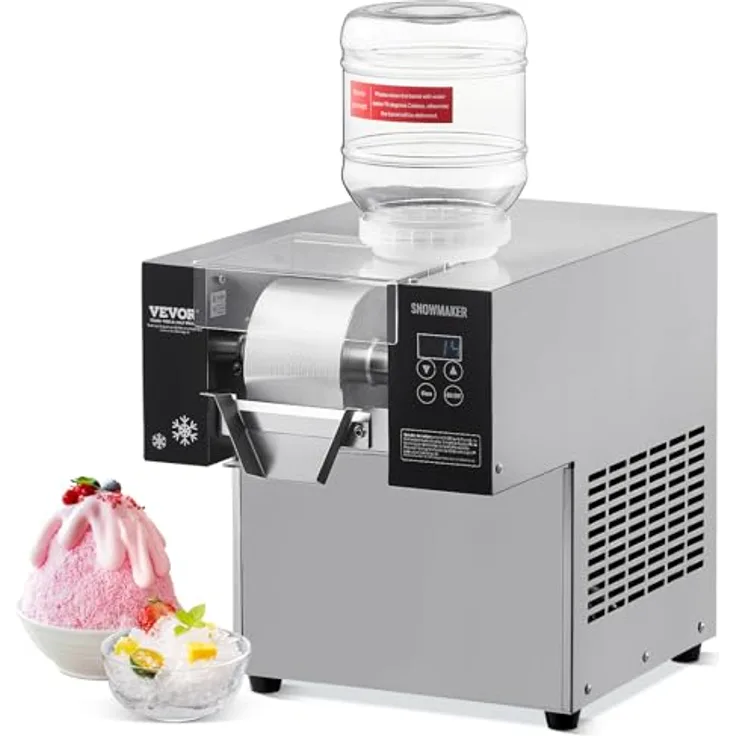 VEVOR Kommerzielle Schneeflocken-Eismaschine, 80 kg/24h Eisrasierer mit Touch-Screen für Bäckerei Café