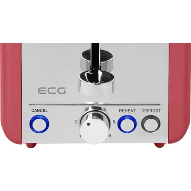 ECG ST 2708 Tradizione Corsa Toaster, mattrot mit Edelstahlelementen, 2-fach Toastzubereitung, 6 Grad Temperaturregelung – Bild 5