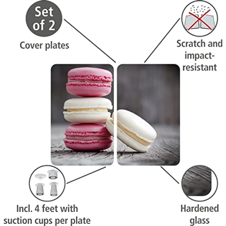 Wenko Herdabdeckplatte, Breite 52 cm, gehärtetes Glas – Bild 3