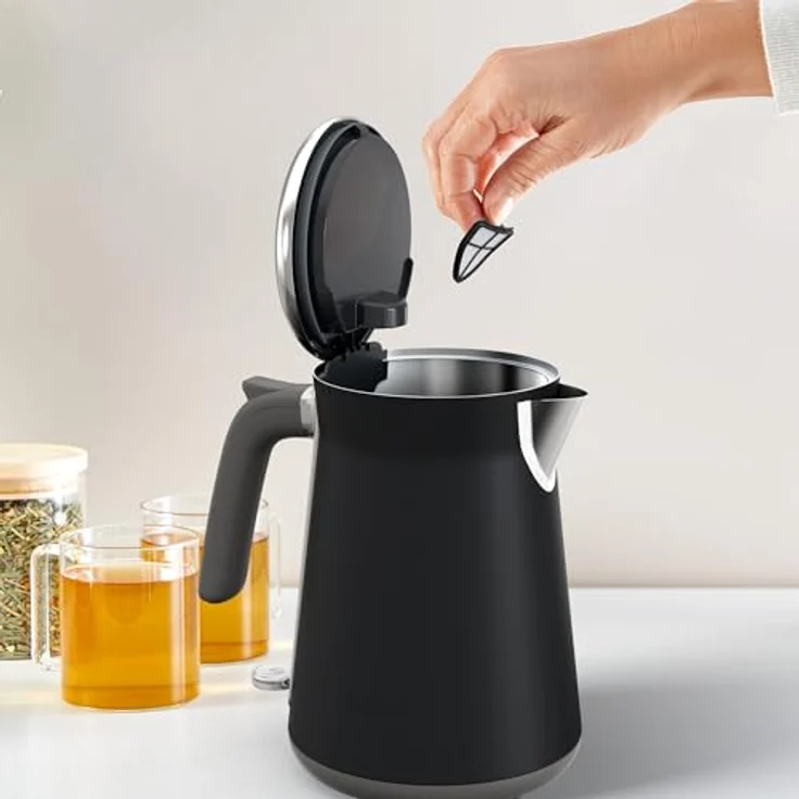 Tefal KI6668E0 Collection Wasserkocher 1,7 Liter mit Edelstahlgehäuse, regelbarer Temperatur und abnehmbarem Anti-Kalk-Filter – Bild 4