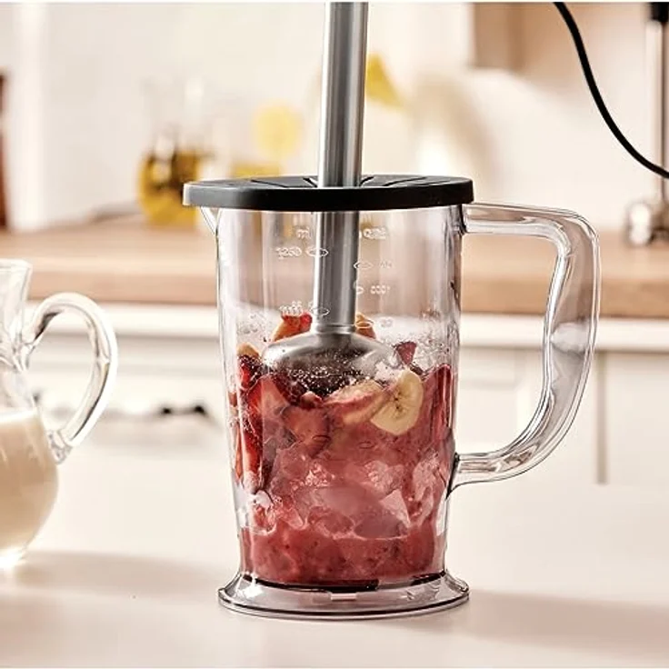 Karaca Mastermaid Küchenroboter aus Stahlglas, 2500 W, Galaxy Grey, Küchenmaschine mit leistungsstarkem Motor und vielseitigen Zubehörteilen – Bild 4