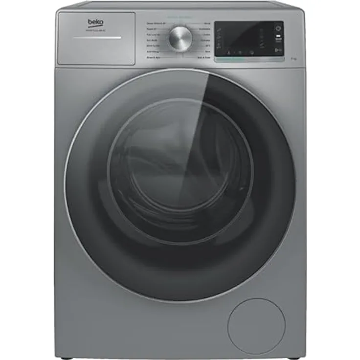 Beko Professional AWB 912S/PRO, freistehende Waschmaschine für gewerblichen Gebrauch, 9 kg, 1200 U/min, silber, 24 Programme, Anti-Flecken-Schnellwaschgang, Dampffunktion