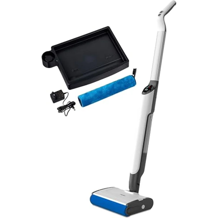 MEDION H09 Bodenwischer elektrisch, kabelloser Wischmopp mit 45 Min. Akkulaufzeit, getrennte Frisch- und Schmutzwassertanks, motorisierte Bürstenrolle für Hartböden – Bild 1