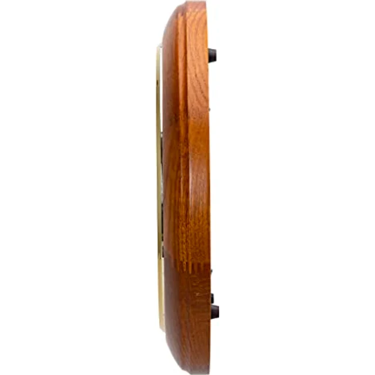 Seiko Wanduhr QXA432B, braun Holz (Eiche) mit schleichender Sekunde, Ø 30,0 x 4,7 cm – Bild 4