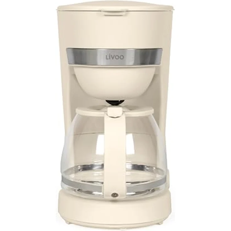 Livoo DOD200C, Elektrische Kaffeemaschine mit 12 Tassen, 1,25 l Fassungsvermögen, 750 W, wiederverwendbarer Filter, Warmhaltefunktion – Bild 1