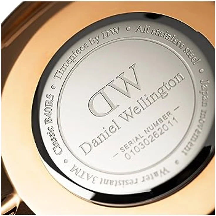 Daniel Wellington Damen-Uhr DW00100035, Analog Quarz, Braun/IP-Rose, Lederarmband – Bild 6