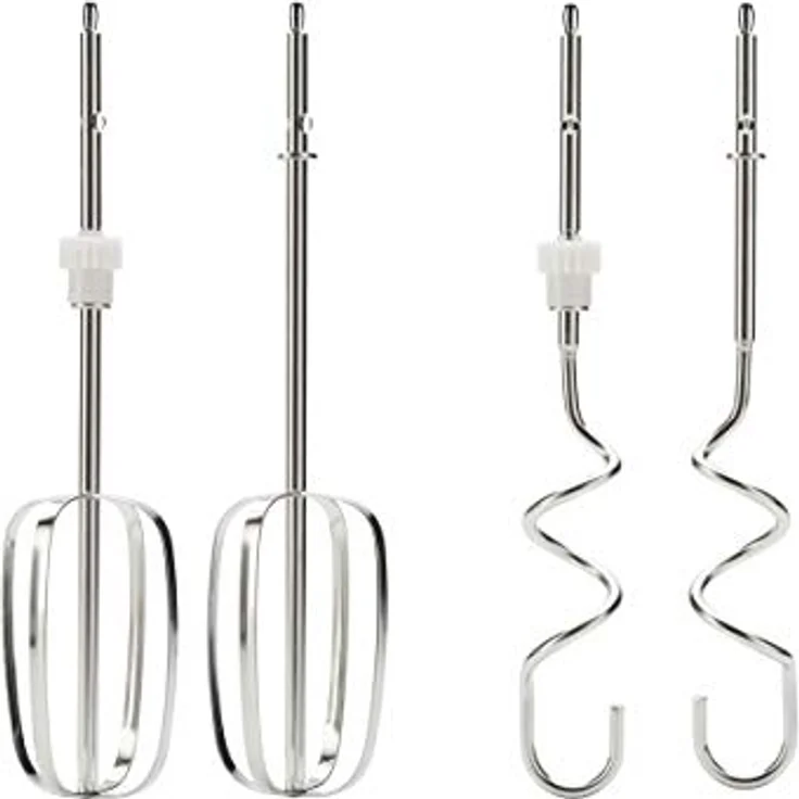 Kenwood HMP34.A0WH Chefette Metal Stabmixer, 450 W, 5 Geschwindigkeitsstufen + Turbo, Schneebesen, Knetmaschine, Metallschüssel, Weiß – Bild 3