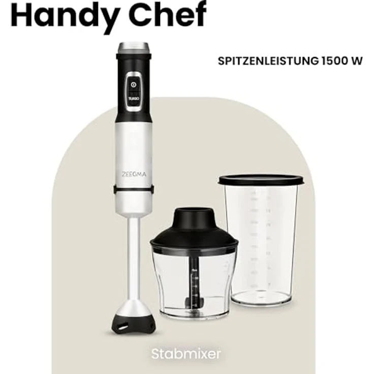 Zeegma Handy Chef, Stabmixer, Schwarz, Silber – Bild 2