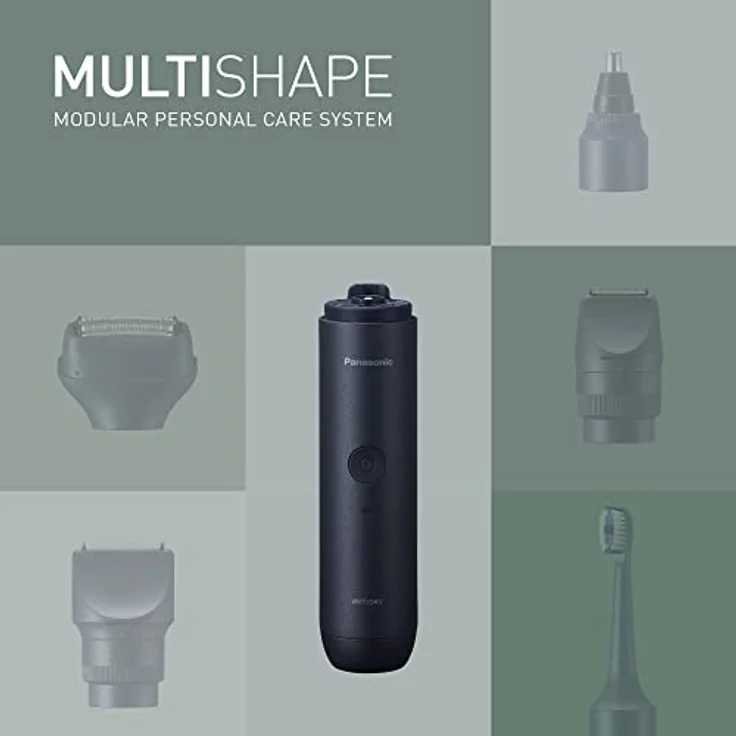 Panasonic MULTISHAPE modulares Körperpflege-System ER-CBL1, Hauptgerät für Bart-/Körper-/Haar- und Nasen-/Ohren-/Augenbrauentrimmer, 3-Klingen-Rasierer, Zahnbürste mit wiederaufladbarem Li-Ionen-Akku – Bild 3
