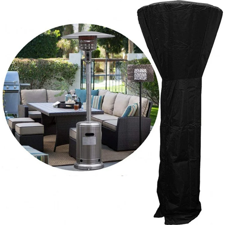 INF BEC-GSC003C-11D, Heizstrahlerabdeckung aus 210D Oxford-Gewebe, schwarz, 228x106x70 cm