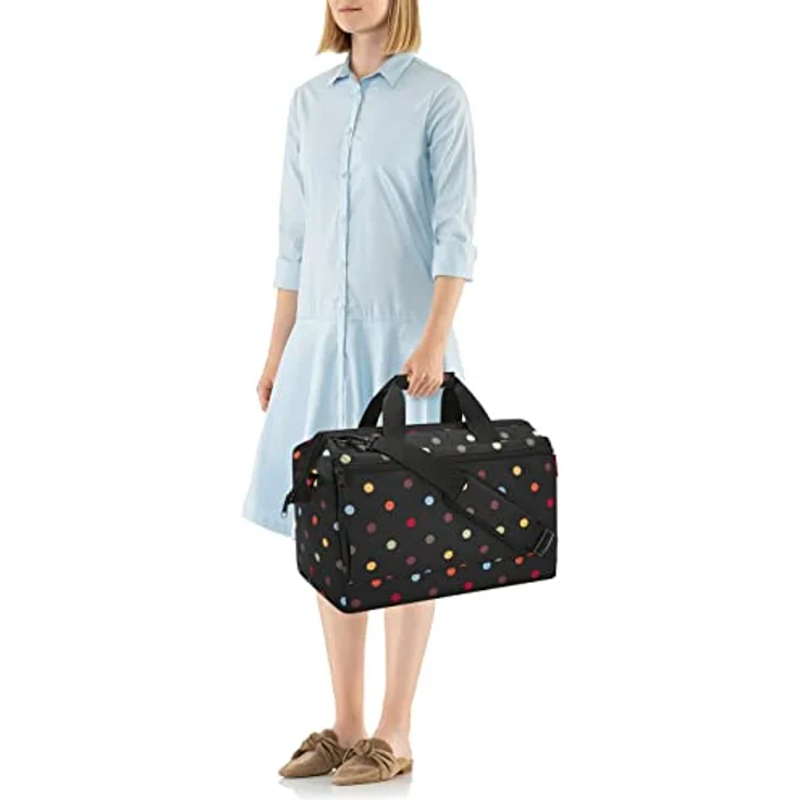 reisenthel allrounder L pocket  Vielseitige Doktortasche für Reise, Arbeit und Freizeit  Mit praktischer Trolley-Aufsteckfunktion, Farbe:dots – Bild 3