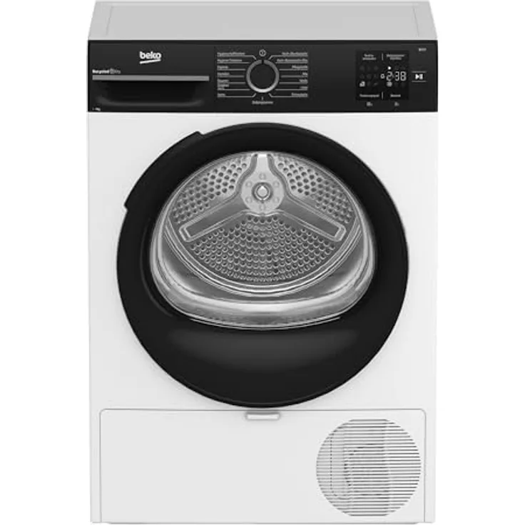Beko Wärmepumpentrockner 7kg Hygiene Trocknen BM3T37240W, Allergikergeeignet in Weiß