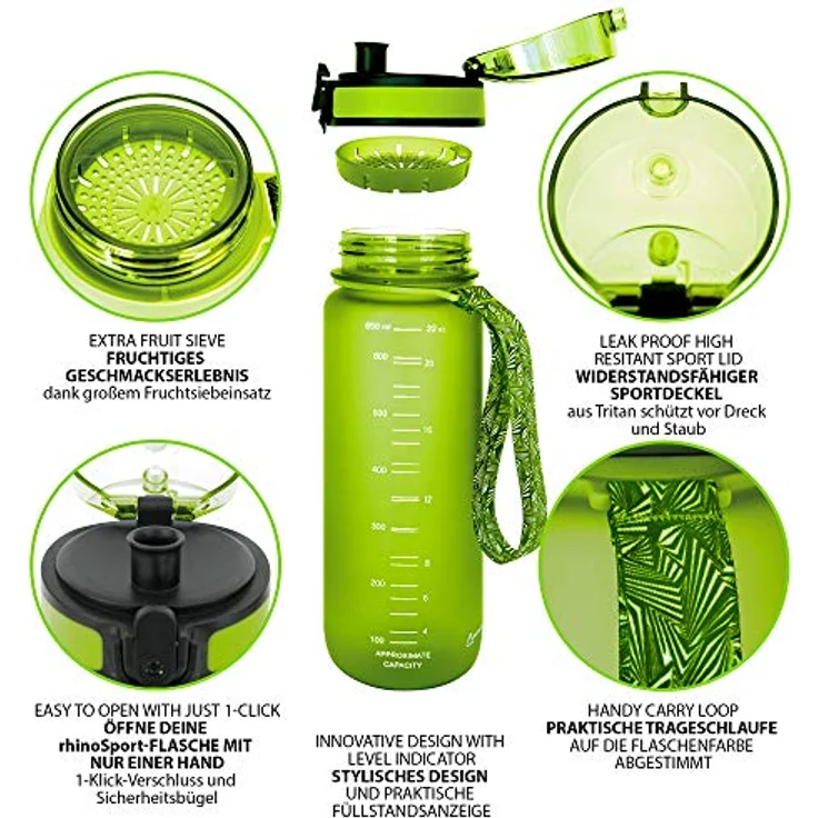 """""""coolrhino Trinkflasche """"""""rhinosport"""""""" 650ml """"""" – Bild 3