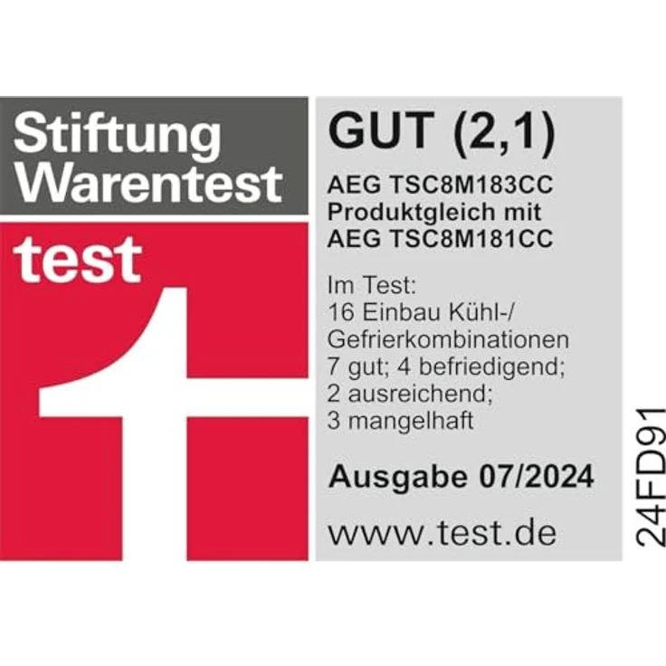 AEG TSC8M183CC Serie 8000 Einbau-Kühl-Gefrier-Kombination mit 360° Cooling, TwinTech No Frost und GreenZone+, 70% Recyclingkunststoff – Bild 15