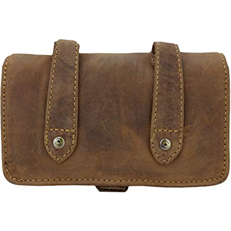 Greenburry Vintage Military Gürteltasche Leder, 16 cm x 6 cm x 9 cm, braun, 100% Leder – Bild 2