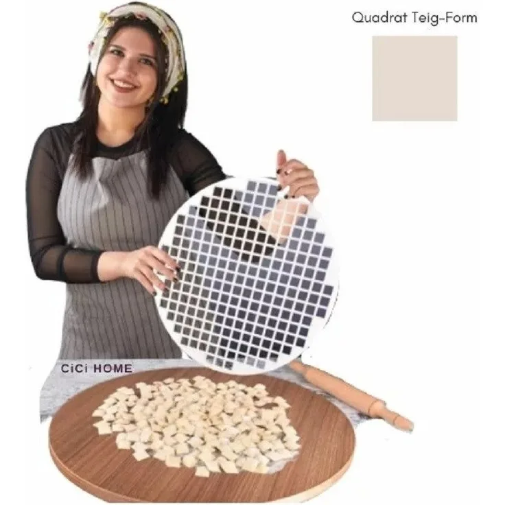 Vip Ahmet Teigwerkzeug Ravioli Shaper Knödel Manti Form 216 Loch 43 cm, Hartkunststoff, spülmaschinengeeignet