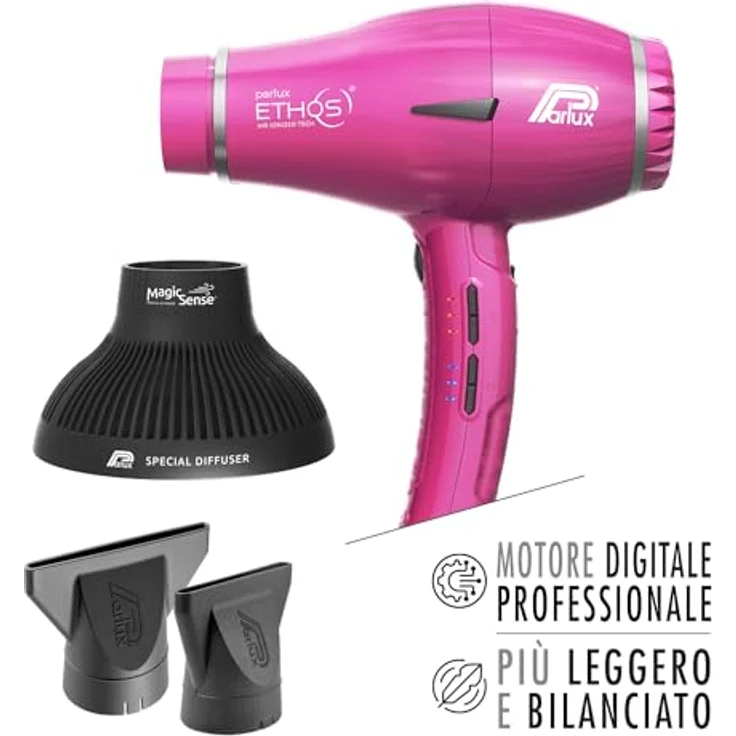 Parlux Ethos fuchsia Haartrockner mit Magic Sense Diffusor – Bild 2