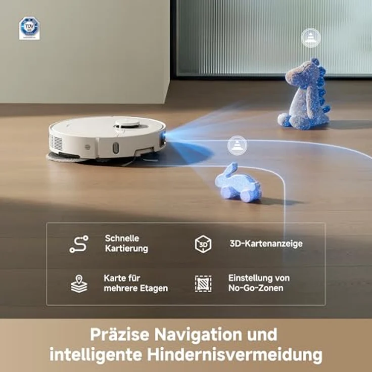 Dreame L10s Ultra Gen3, Staubsauger Roboter mit Wischfunktion, 25KPa Saugleistung, Haustiermodus, selbstreinigende All-in-One Dock, Teppichreinigung – Bild 9