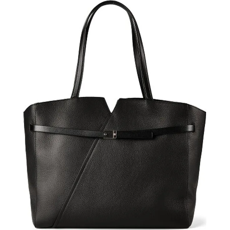 Boss Boss Revers Shopper Tasche, 37 cm Leder mit Laptopfach, schwarz