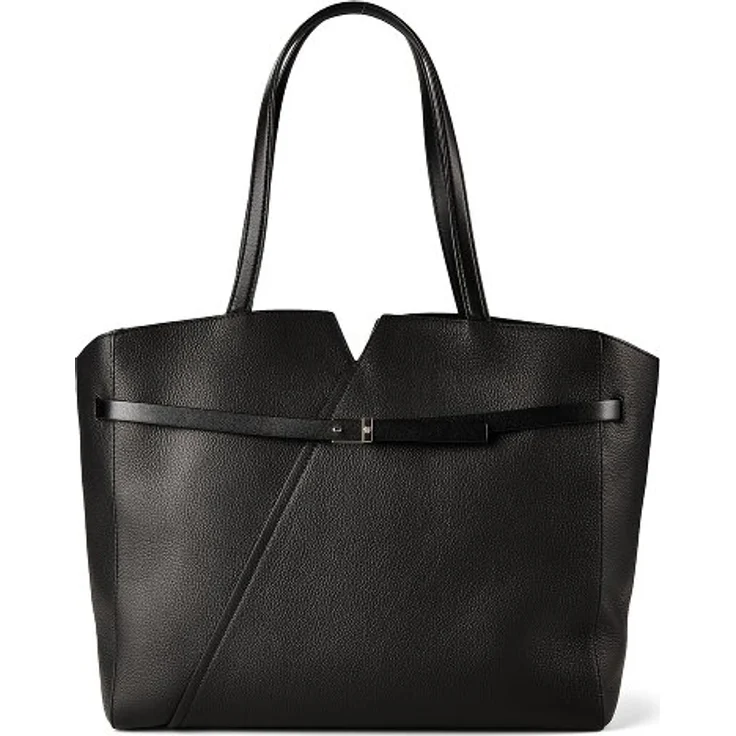 Boss Boss Revers Shopper Tasche, 37 cm Leder mit Laptopfach, schwarz