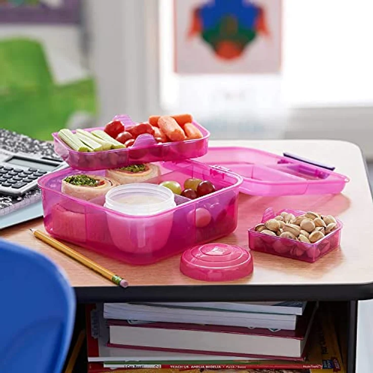 Sistema Lunch Bento Cube mit Fruit-Joghurt Topf, mehrfarbig, 1,25 Liter (Sortiert, Zufallsfarbe) – Bild 4