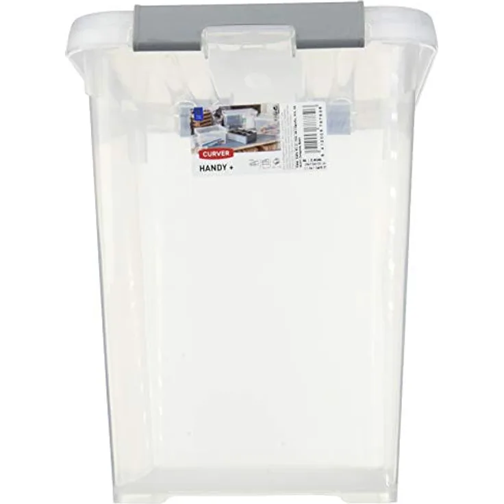 Allibert Aufbewahrungsbox Praktische, Plus mit Deckel 9l in transparent/Silber - Preisvergleich