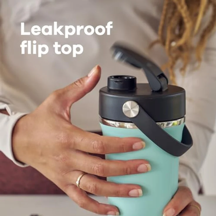 Hydro Flask Insulated Shaker Bottle - 709 ml (24 oz) isolierte Shaker-Flasche für Proteinshakes, Nahrungsergänzungen und mehr - Indigo – Bild 3