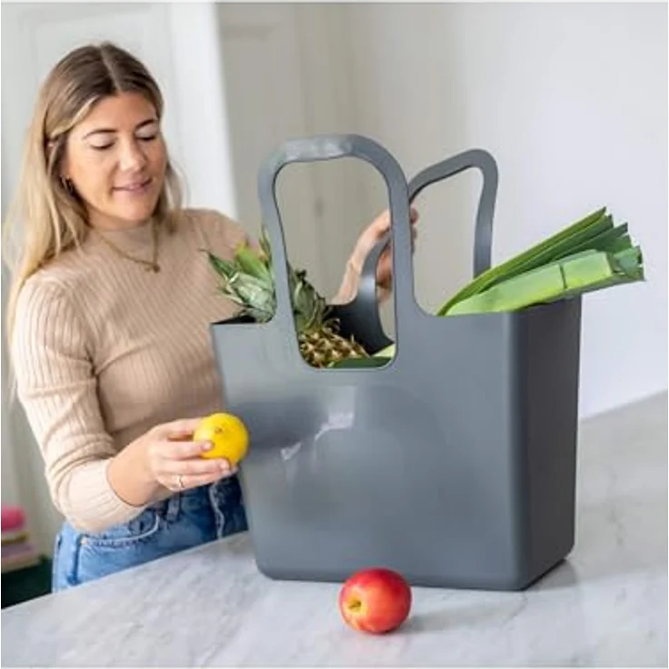 Koziol Tasche XL, Einkaufshilfe und Allzwecktasche, Grau – Bild 2