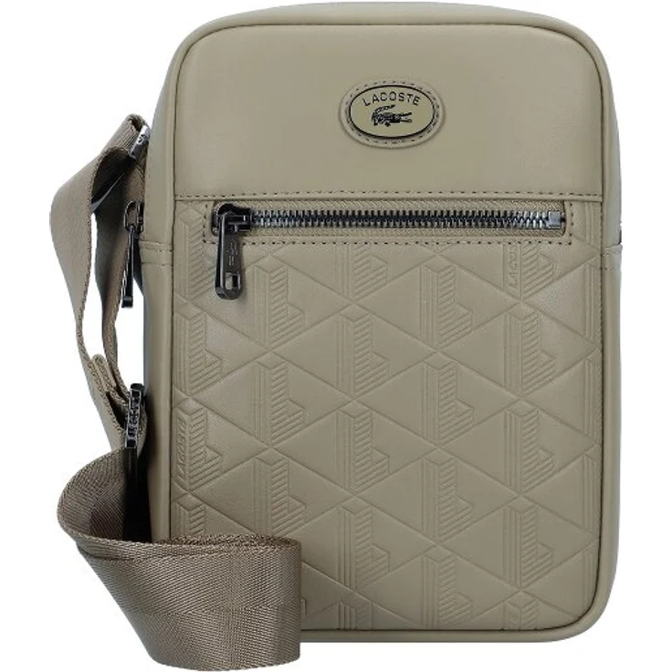 Lacoste Nomogramme Umhängetasche, 15.5 cm beige, aus 100% Polyurethan, Maße: 15.5 x 5 x 21 cm