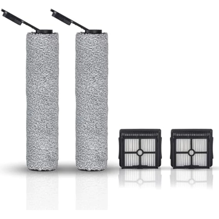 Vileda PureClean S5 Zubehörset – 2 Ersatzrollen und 2 Ersatzfilter für Nass- und Trockensauger, leistungsstarke Mikrofaserrollen – Bild 1