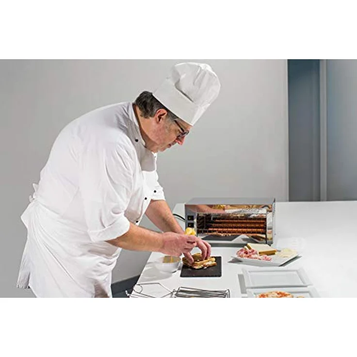 MILANTOAST Infrarotgrill/Salamander Toaster mit 3 Zangen, Edelstahl, Temperaturregelung, Zeitschaltuhr – Bild 4
