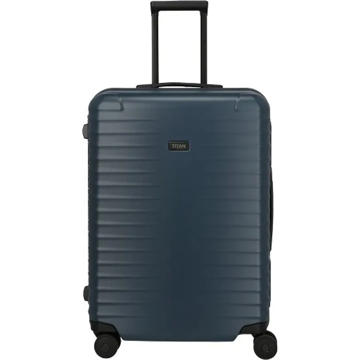 Titan Overseas 4 Rollen Trolley M 69 cm, 100% Polycarbonat, dunkelblau