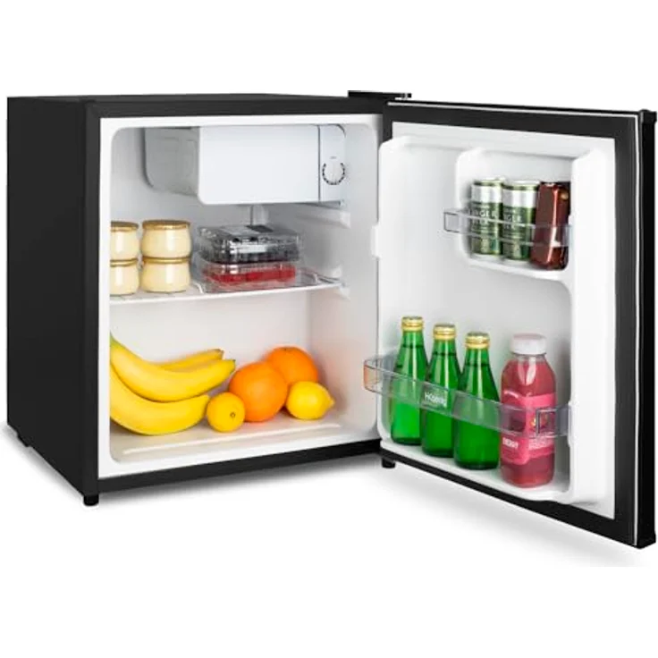 H.Koenig Mini-Kühlschrank FGX470 Schwarz, 45 Liter, Leise, Einstellbarer Thermostat, Eisfach, Verstellbare Füße, 39 dB – Bild 4